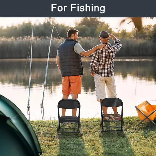 Vista 6 de Mini sillas plegables acolchadas, taburete de garaje, silla de camping portátil con cojín, silla de césped ligera, para eventos deportivos al aire