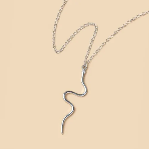 Vista 2 de Caiyao Collar de serpiente de oro y plata para mujer, collar de serpiente cobra, collar con colgante de serpiente, collar de oro para mujer, collar