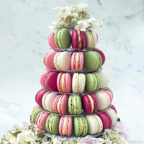 Vista 4 de Soporte de torre de macaron para boda, fiesta de cumpleaños, 4 a 13 pulgadas, de plástico transparente, redondo, soporte de exhibición de torre