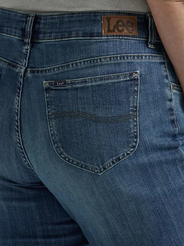 Vista 5 de Lee Jeans legendarios de pierna recta de tiro medio para mujer en talla grande