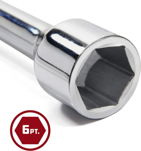Vista 3 de Powerbuilt Llave universal de 14 pulgadas, se adapta a tuercas de llanta SAE y métricas, reparación de neumáticos de automóvil de carretera