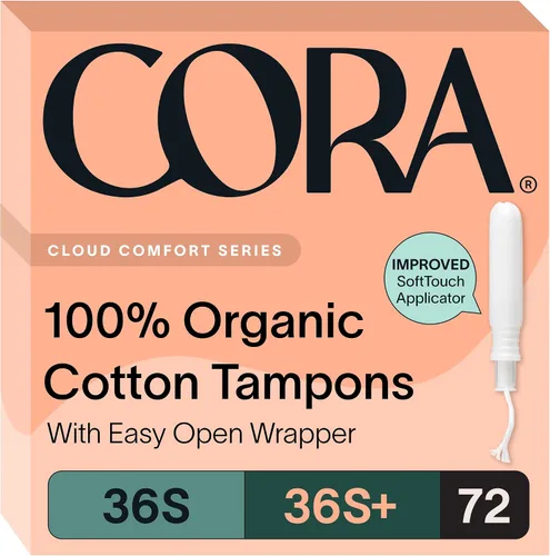 Vista 12 de Cora Multipack de tampones de algodón orgánico (18 super, 18 tampones Super Plus)