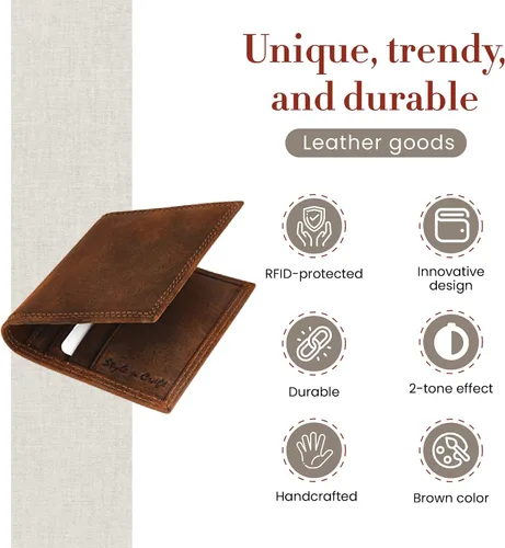 Vista 4 de Style N Craft Men's Bifold Credit Card Case