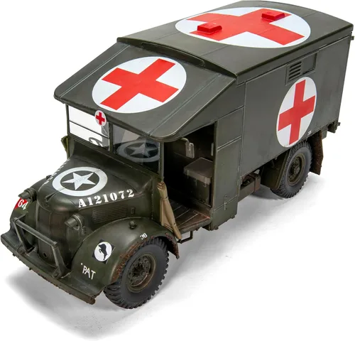 Vista 4 de Airfix Juego de modelos, A1375 Austin K2/Y, kit de modelo de ambulancia - Kit de construcción de modelo de vehículo de motor de plástico