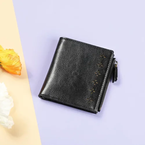 Vista 7 de Lavemi Carteras compactas de cuero ultrafinas y pequeñas para mujer, con bloqueo RFID, tarjetero para tarjetas de crédito