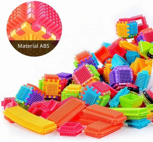 Vista 7 de Teytoy 100 piezas de bloques de construcción con forma de cerda para niños pequeños
