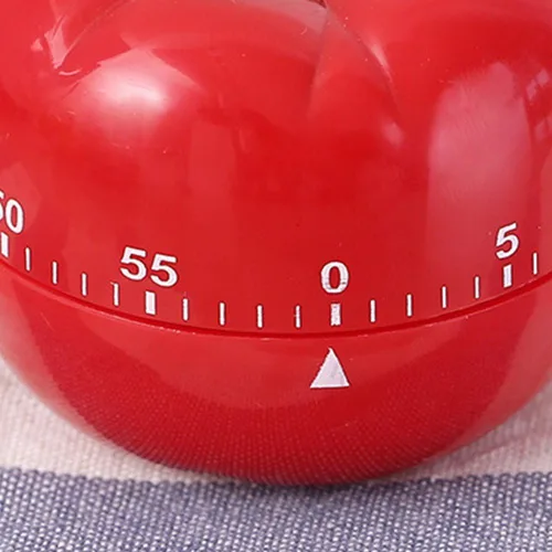 Vista 4 de Temporizador de cocina de 60 minutos, temporizador giratorio de 360 grados con forma de tomate, reloj de cocina de cocina, alarma portátil ruidosa