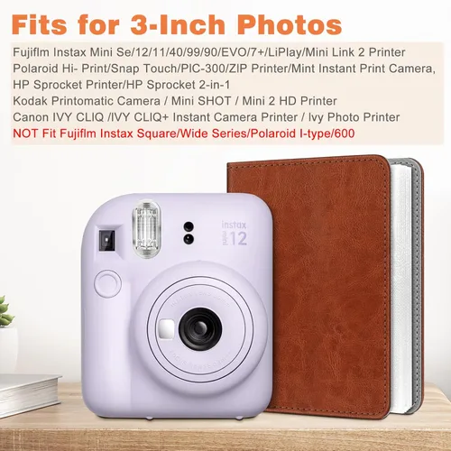 Vista 2 de Fintie Álbum de fotos Instax Mini para película de 2x3 pulgadas - 104 bolsillos Álbumes pequeños para Fujifilm Instax Mini