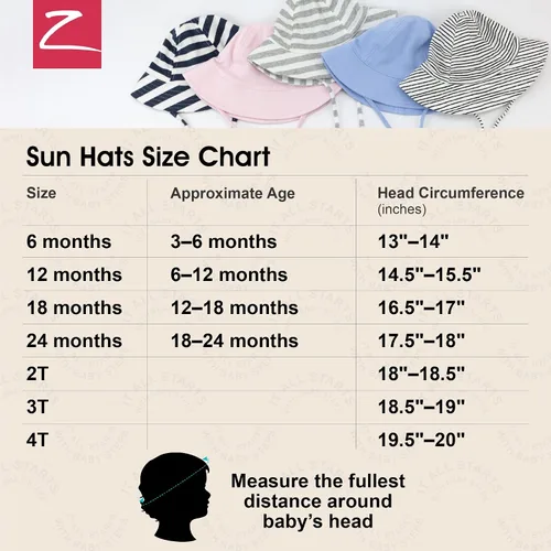 Vista 4 de Zutano Sombrero de sol para niños pequeñosbebés, ala ancha