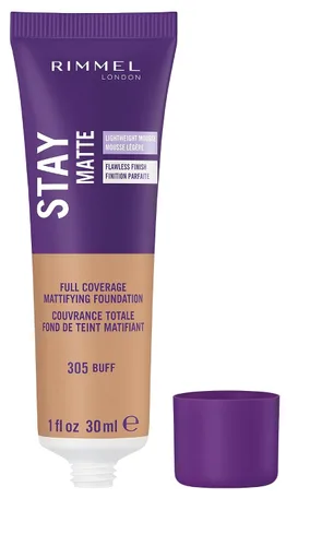 Vista 3 de Rimmel Base Stay Matte Buff, 1 onza líquida (paquete de 3)