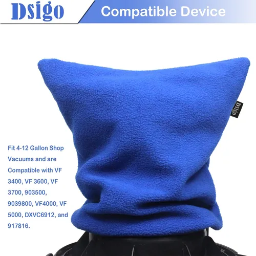 Vista 4 de DSIGO Filtro de Aspiradora para Tienda Retenedor Cubierta Reutilizable Azul Detentor de Polvo para Aspiradora