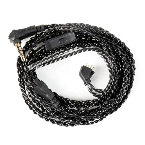 Vista 13 de Cable IEM de 2M 2 pines, cables de auriculares de 2 metros de largo con cable de extensión de auriculares chapado en plata compatible con Moondrop