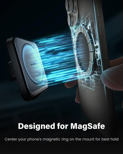 Vista 7 de APPS2Car Soporte magnético para teléfono de coche, compatible con MagSafe, soporte magnético para teléfono para iPhone 17, 16, 15, 14, 13, serie