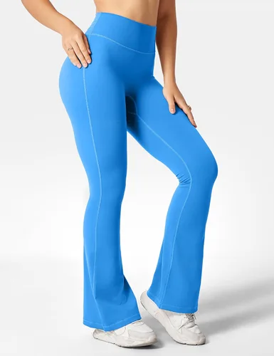 Vista 3 de YEOREO Flare Leggings for Women Lynnie Bell Bottom Yoga Pants High Waisted Tummy Control Bootcut Workout Leggings