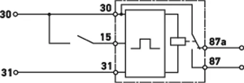 Vista 3 de HELLA 996152131 unidad de control de tiempo de desconexión de demora 12 V con 5 pines 0-900s