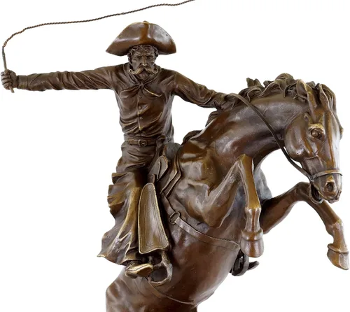 Vista 4 de Kunst & Ambiente - The Bronco Buster - Escultura de Bronce - Frederic Remington - Bronce de la Casa Blanca - Estatuas de Caballos a la Venta