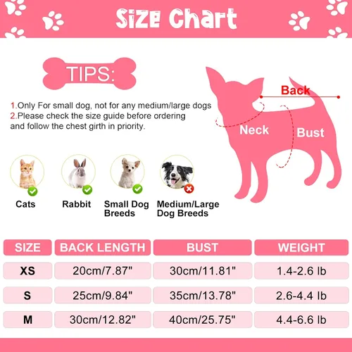 Vista 6 de Vestidos de perro para perros pequeños para niña Yorkie Chihuahua taza de té princesa vestido de verano para cachorros falda ropa para gato paquete