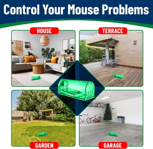 Vista 6 de Campior Trampa Humana para Ratones para Casa – Grande, Trampas para Ratones Sin Matar para Interiores para el Hogar, Trampa para Ratas y Ratones
