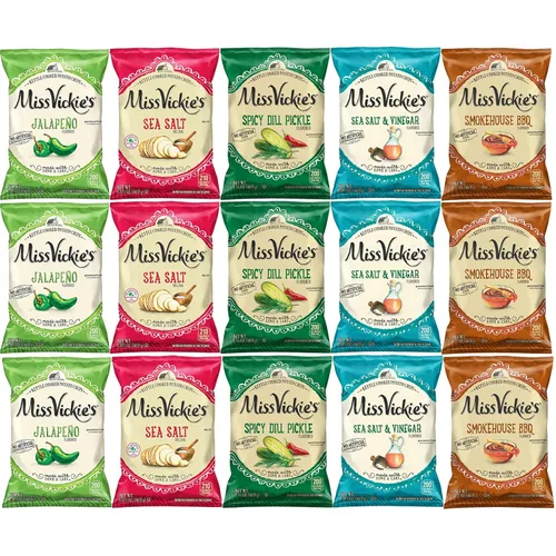 Vista 3 de Miss Vickie's Kettle Cooked Potato Chips Variety Pack, 1.375 oz (Pack of 15) Bundled by Shoppyway