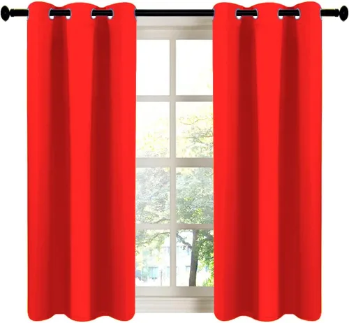 Vista 44 de LA PALMA Cortinas opacas con aislamiento térmico y ojales, para sala de estar, dormitorio, paquete de 2 paneles