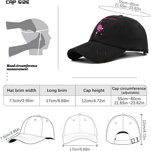 Vista 4 de Hats for Men Baseball Cap Flamingo Baseball Cap for Men Funny Caps Breathable Shenaniganss Squad Visor Hat