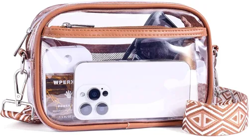 Vista 8 de Frevaou Clear Bag for Stadium Events Crossbody Bags for Women Transparent Purse for Concerts, Games, Festivals