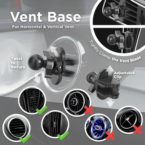 Vista 6 de Soporte de teléfono para automóvil – Soporte ajustable para teléfono celular – Soporte universal para teléfono celular – Soporte de teléfono