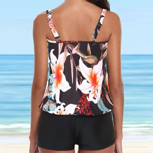 Vista 3 de Women Twist High Waisted Bikini Sexy Push Up Two Piece Swimsuits Vintage Swimsuit Two Piece Teen Girl Swimming