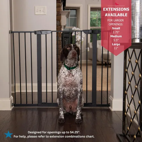 Vista 6 de Cardinal Gates XTPPG - Puerta para bebé extra alta montada a presión, puerta ajustable para perros, puerta de seguridad de acero de 36 pulgadas