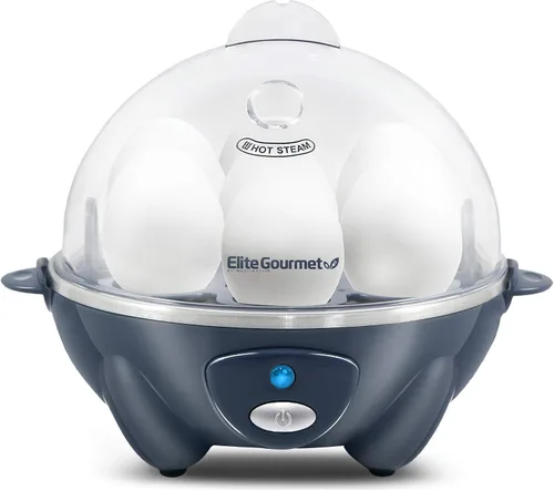 Vista 13 de Elite Gourmet EGC710DKG Cocedor Rápido de Huevos, 7 Huevos Hervidos Fáciles de Pelar, Duros, Medianos, Suaves, Escalfador, Máquina para Omelettes