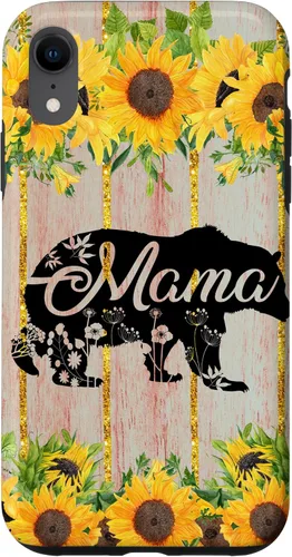 Vista 25 de Mama Bear Rustic Woodgrain Sunflower Farmhouse Country Mama Case for iPhone 17