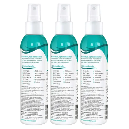 Vista 8 de Not Your Mother's All Eyes On Me - Perfeccionador para el cabello 10 en 1, añade brillo, paquete de 3 6 fl oz Each - Heat Protectant for Hair