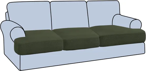 Vista 26 de H.VERSAILTEX Funda elástica para sillón con cojín en forma de T, fundas de cojín en T para sillón y sofá de sala de estar, funda para sofá, funda