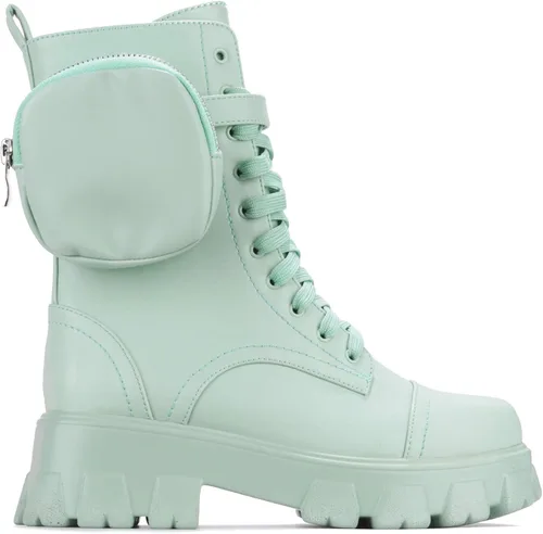 Vista 3 de Cape Robbin Monalisa - Botas de combate para mujer, botas de plataforma con tacones de bloque gruesos, botas altas para mujer