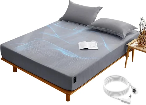Vista 11 de Grounding Sheets - Sábana bajera ajustable de bolsillo profundo, 90% algodón, 10% fibra plateada, sábanas conectadas a tierra