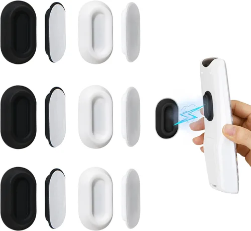 Vista 11 de XYOFUN Soporte magnético para control remoto de pared, 4 unidades, organizador autoadhesivo sin taladros para aire acondicionado y controles remotos