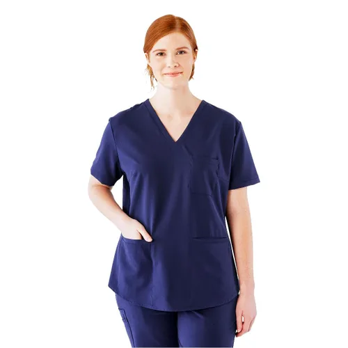Vista 18 de Medline Lexington AVE - Camiseta médica para mujer, color morado real, talla M, cada una Negro