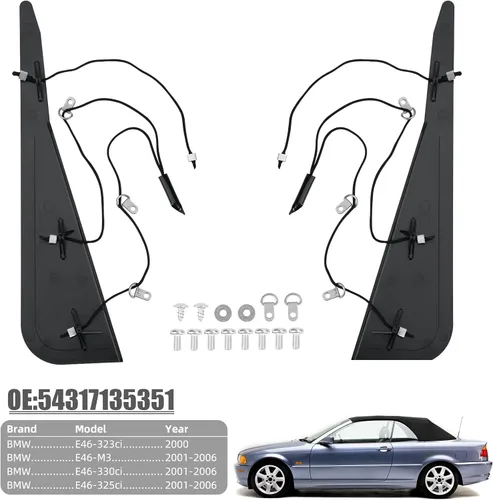 Vista 3 de 54317135351 Kit de reparación de techo de columna C convertible compatible con BMW E46 323ci M3 330ci 325ci (2000-2006), kit de reparación