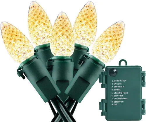 Vista 10 de ASENEK - Guirnalda de luces navideñas adecuadas para patios interiores y exteriores (multicolor, 1 unidad)