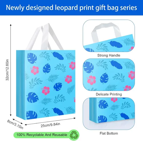 Vista 2 de Tudomro 150 bolsas de boutique a granel de 10 x 13 pulgadas, bolsas de plástico reutilizables para regalos de compras con asas para pequeñas