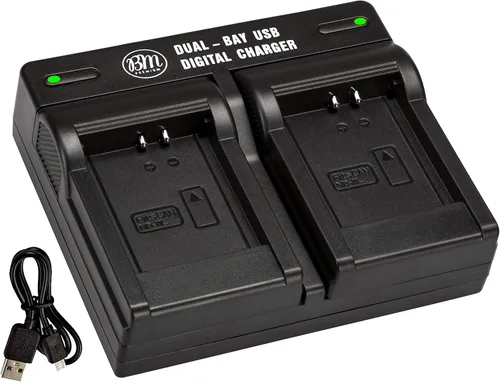 Vista 6 de BM NB-11L Cargador de batería dual para Canon PowerShot Elph 110, 130, 135, 140, 150, 160, 170, 180, 190, 320, 340, 350, 360, SX400, SX410, SX420
