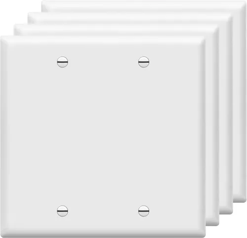 Vista 12 de ENERLITES - Placa de pared para ocultar dispositivos, acabado brillante, tamaño estándar 1 gancho 4.50 x 2.76 pulgadas, termoplástico de Negro