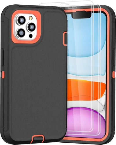 Vista 13 de Funda diseñada para iPhone 11 Pro Max [protección resistente 3 en 1 de cuerpo completo] con 2 protectores de pantalla, funda protectora resistente