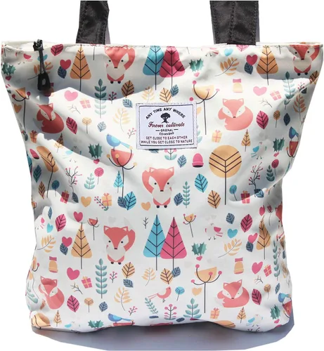 Vista 10 de Bolsa de hombro con diseño floral para gimnasio, senderismo, picnic, viajes, playa for Gym