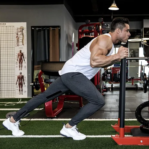 Vista 7 de MAIKANONG Pantalones deportivos de gimnasio para hombre estilo casual pantalones de entrenamiento cónicos para gimnasio entrenamiento