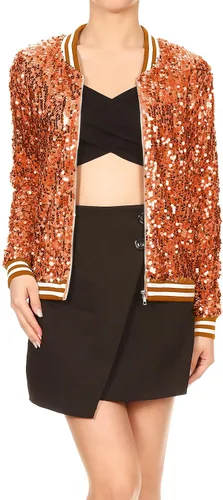 Vista 8 de Anna-Kaci - Chaqueta de manga larga con cremallera frontal y puños acanalados para mujer (personalizable)