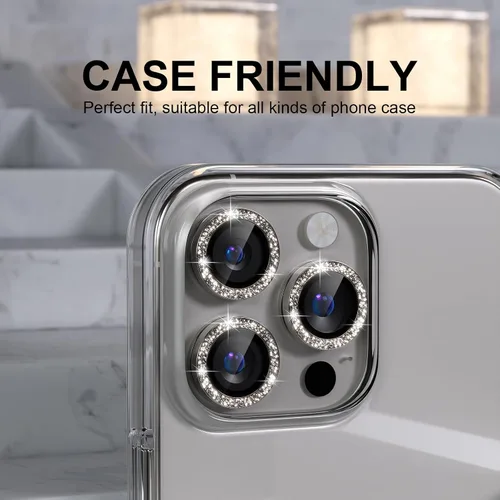 Vista 416 de Choiche Compatible para iPhone 16 Pro/iPhone 16 Pro Max Protector de Lente de Cámara, Vidrio Templado 9H Protector de Pantalla de Cubierta de Cámara