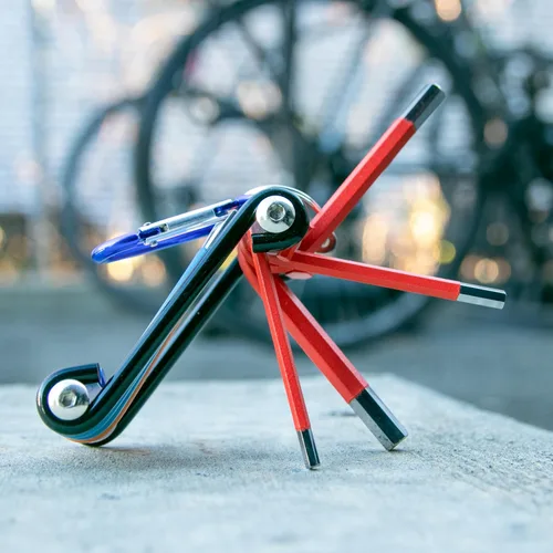 Vista 7 de Kit multiherramienta de reparación de bicicletas, multiherramienta 9 en 1, kit de herramientas de reparación multiusos