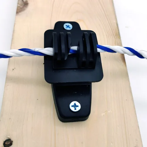Vista 6 de Aisladores eléctricos de garra de poste de madera, negro, paquete de 50