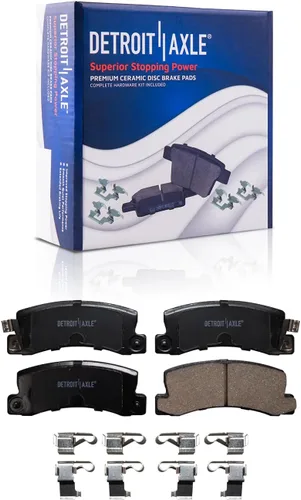 Vista 16 de Detroit Axle - Kit de freno delantero para Dodge Ram 1500 Durango Dakota Chrysler Aspen Dakota Driver Side Disco Freno Pinza de freno de cerámica